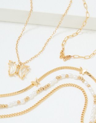 American Eagle AEO Crystal Butterfly Choker 5-Pack — фото 2