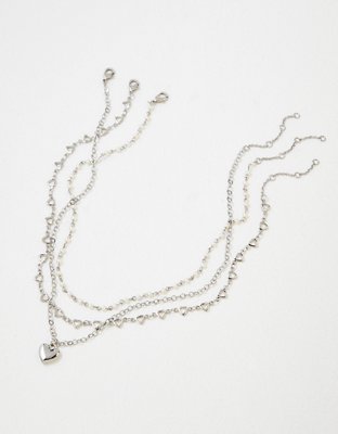 AEO Heart Necklace 3-Pack