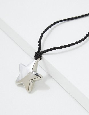 Collier avec corde et étoile argentée AEO