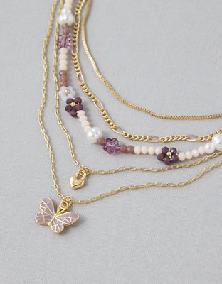 AEO Butterfly Necklace 5-Pack