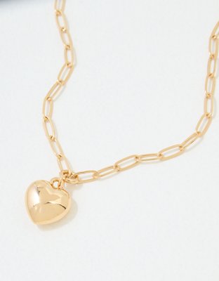 AEO Gold Heart Necklace