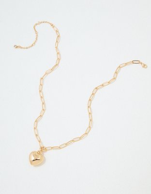 AEO Gold Heart Necklace