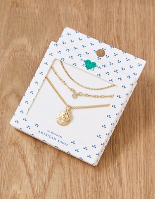 AEO Celestial Coin Necklace 3 Pack