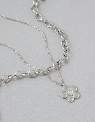 American Eagle AEO Beaded Daisy Necklace 2-Pack — фото 2