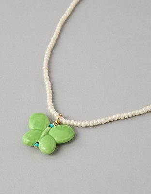 AEO Ceramic Butterfly Necklace