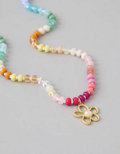 AEO Rainbow Beaded Necklace