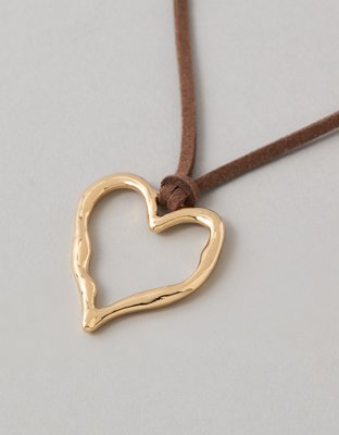 AEO Hammered Heart Necklace