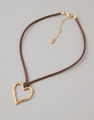 AEO Hammered Heart Necklace