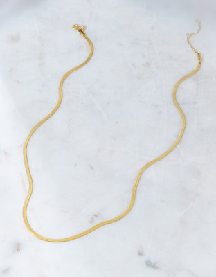 American Eagle AEO Keepers Collection 14K Gold-Plated Snake Chain Necklace — фото 3