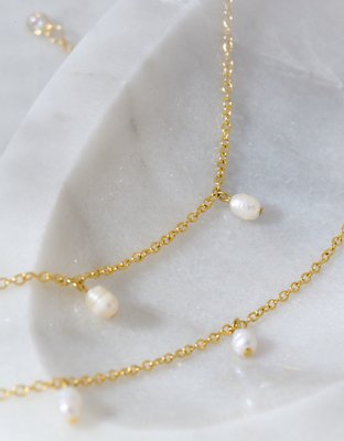 American Eagle AEO Keepers Collection 14K Gold-Plated Pearl Necklace — фото 2
