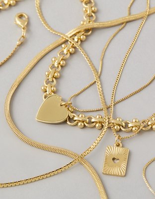 American Eagle AEO Heart Necklace 5-Pack — фото 2