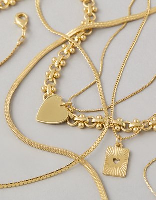 AEO Heart Necklace 5-Pack