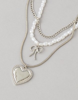 AEO Heart Necklace 3-Pack