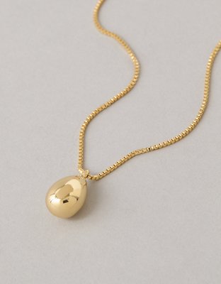 AEO Gold Drop Pendant Necklace