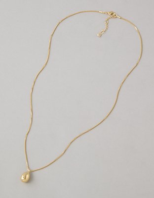 AEO Gold Drop Pendant Necklace