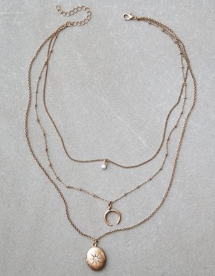 AEO Short Charm Layered Necklace