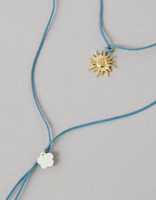 AEO Sun & Shell Long Pendant Necklace
