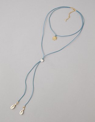 AEO Sun & Shell Long Pendant Necklace