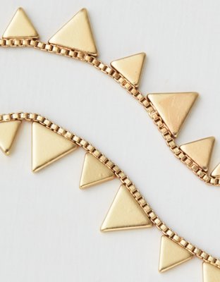 Женские брюки American Eagle AEO Short Triangle Chain Necklace — фото 3