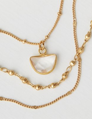 Женские брюки American Eagle AEO Short Layered Clear Crystal Necklace — фото 2
