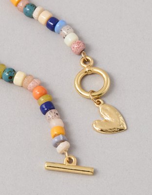Collier à perles en forme de cœur fierté AEO