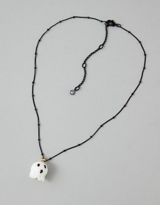 AEO Halloween Ghost Necklace