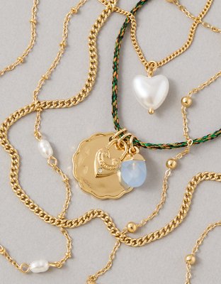 AEO Green Corded Necklace 5-Pack
