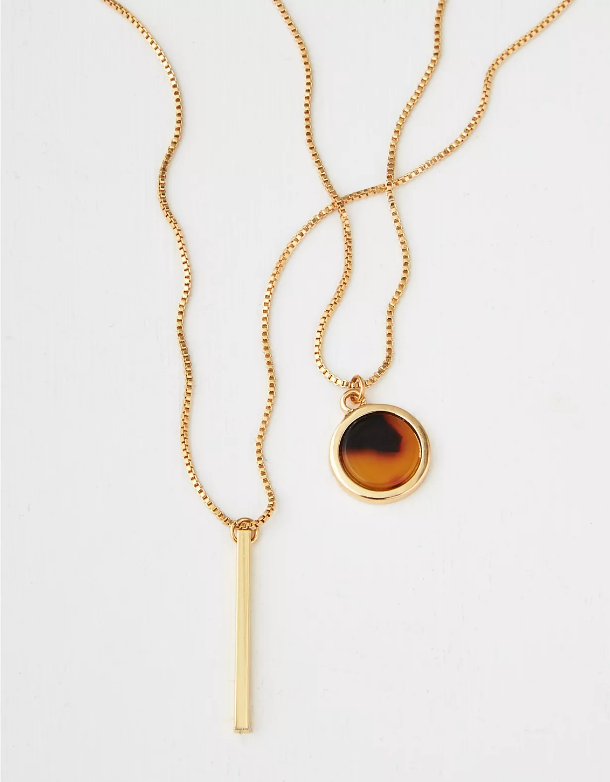 AEO Gold + Tortoise Layering Necklace