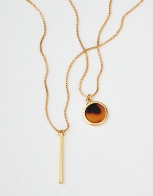 AEO Gold + Tortoise Layering Necklace