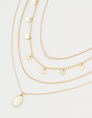American Eagle AEO Gold Coin Layering Necklace — фото 2