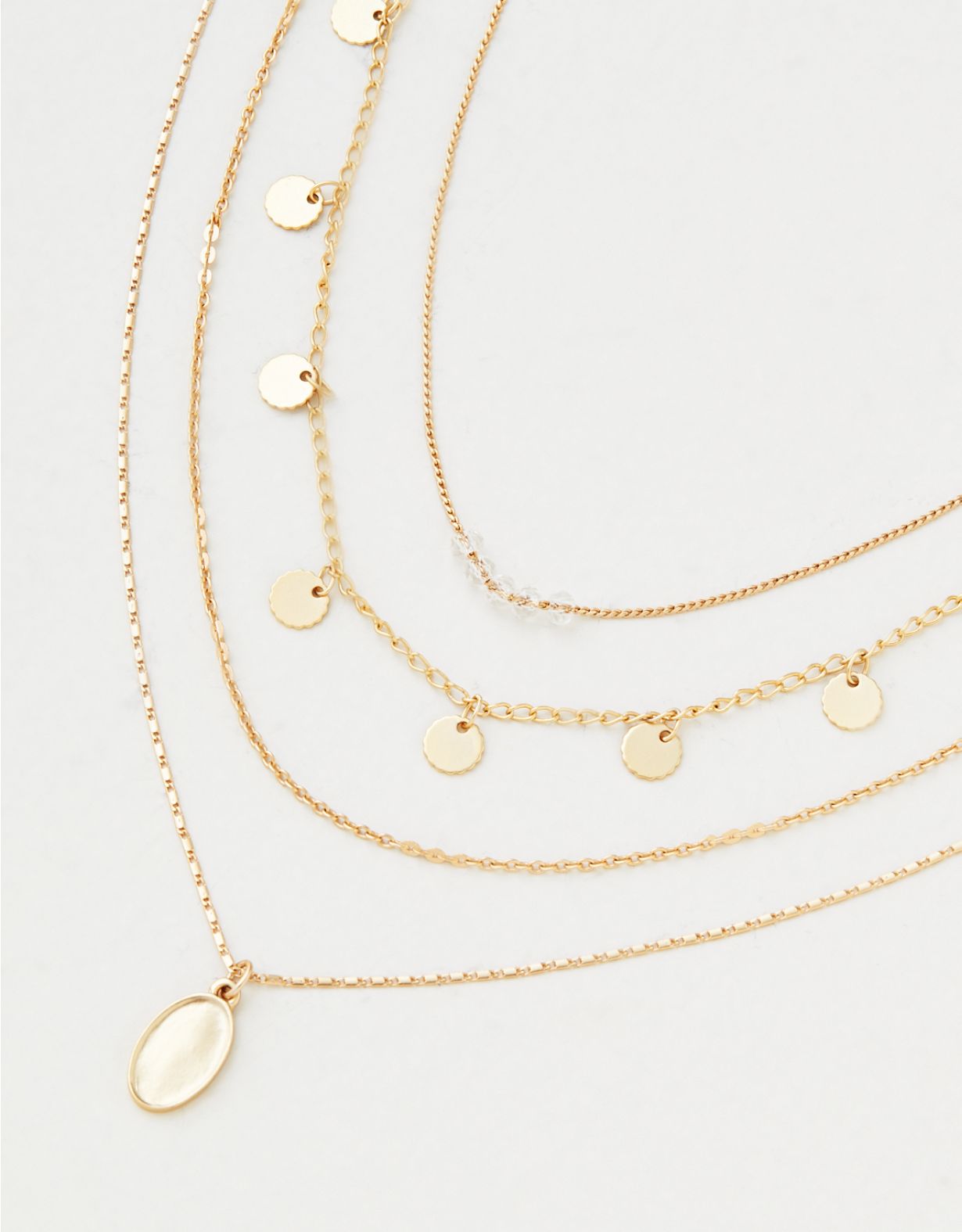 AEO Gold Coin Layering Necklace
