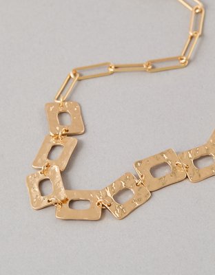 AEO Hammered Rectangle Necklace