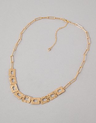 AEO Hammered Rectangle Necklace