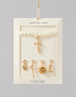 AEO Pearl Charm Kit Necklace
