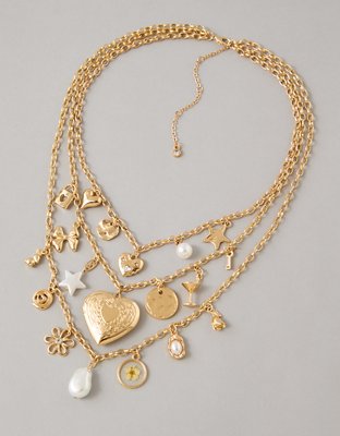 AEO Layered Charm Necklace