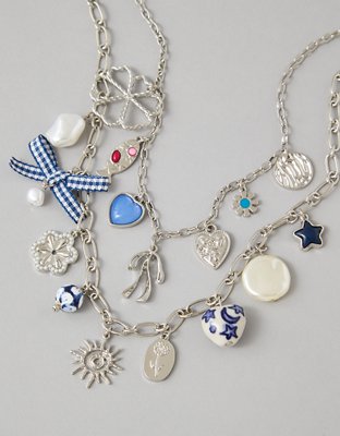 AEO Double Layered Charm Necklace