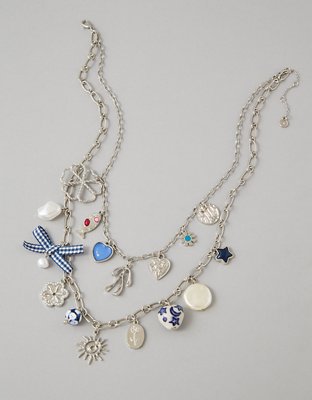 AEO Double Layered Charm Necklace