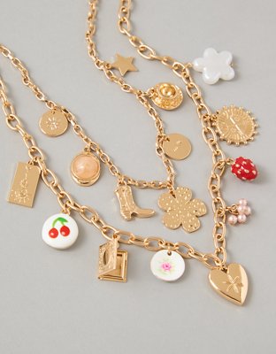 AEO Double Layered Charm Necklace