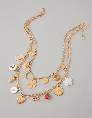 AEO Double Layered Charm Necklace