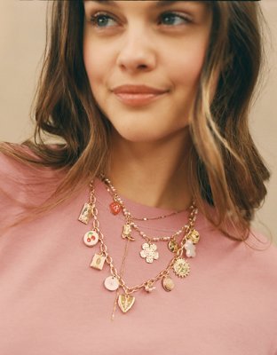 AEO Double Layered Charm Necklace