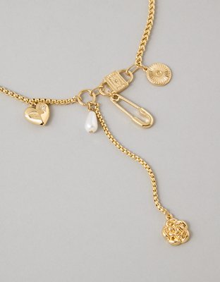 AE Drop Pendant Charm Necklace
