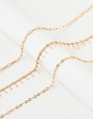 AEO Gold Necklace 3-Pack