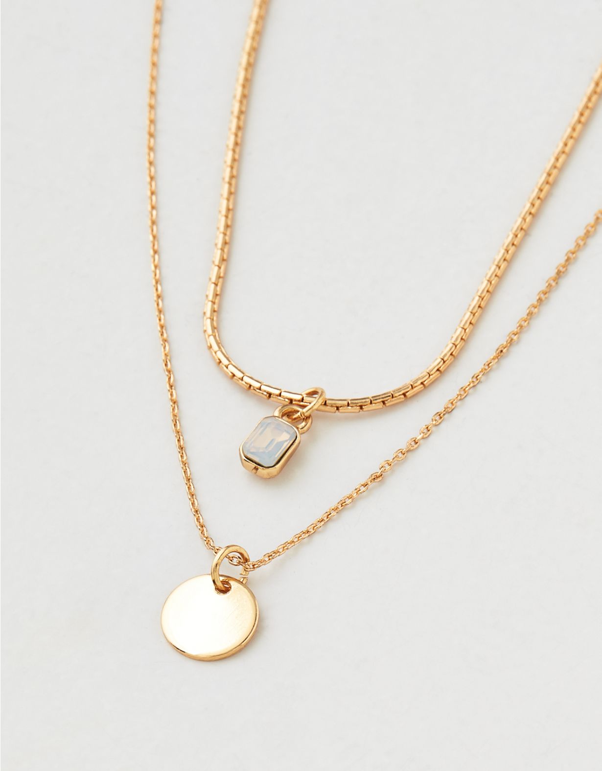 AEO Gold Snake Layering Necklace 3-Pack
