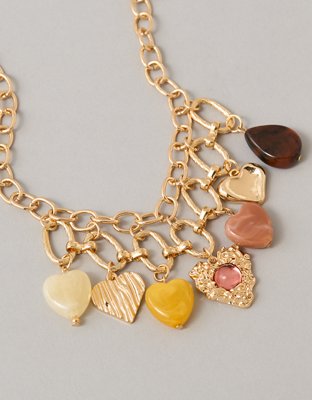 AE Heart Charm Necklace