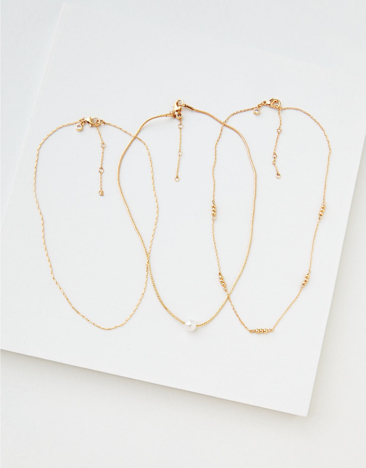 AEO Delicate Pearl Necklaces 3-Pack