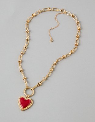 AE Red Heart Necklace