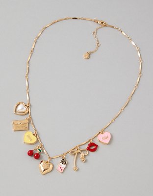 AE Valentine's Day Charm Necklace | American Eagle
