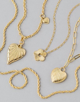 AE Heart Pendant Necklaces 3-Pack