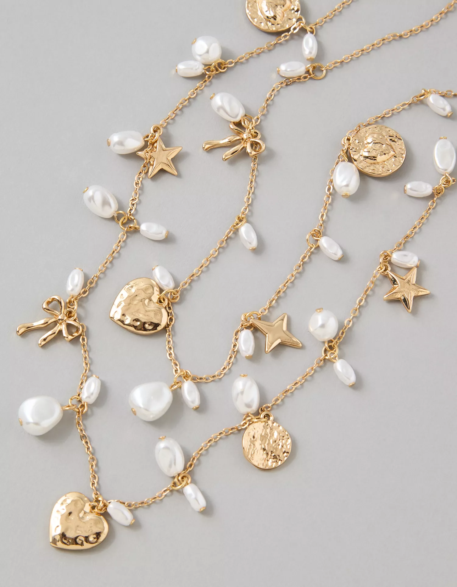 AE Double Chain Pearl Necklace - thumbnail 2