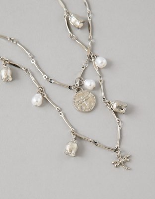 AE Double-Strand Tulip Charm Necklace